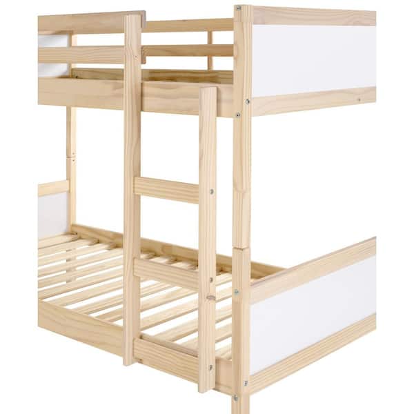 Alaterre Furniture Mod White Twin Over, Unfinished Bunk Bed Kit