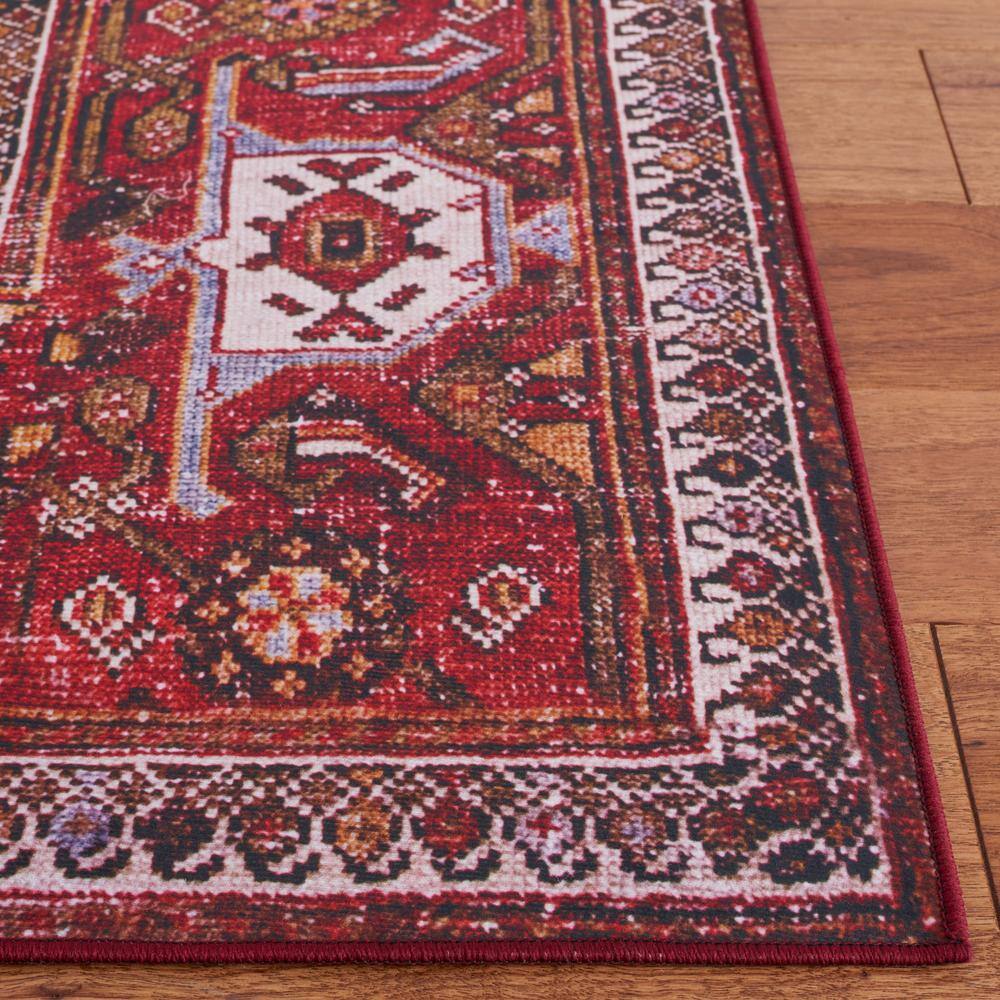 Tucson 6' Square Navy and Rust Synthetic Area Rug