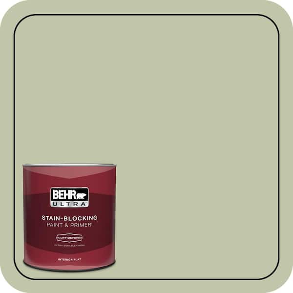 BEHR ULTRA 1 qt. #PPU10-08 Minted Lemon Extra Durable Flat Interior Paint & Primer