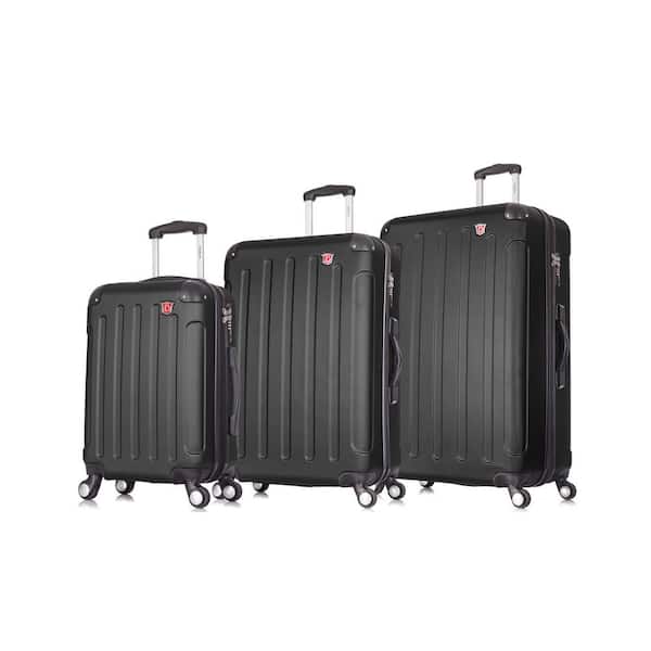 DUKAP Intely 20 in./28 in./32 in. Black Smart Hardside with USB Port & Integrated Weight Scale (3-Piece)