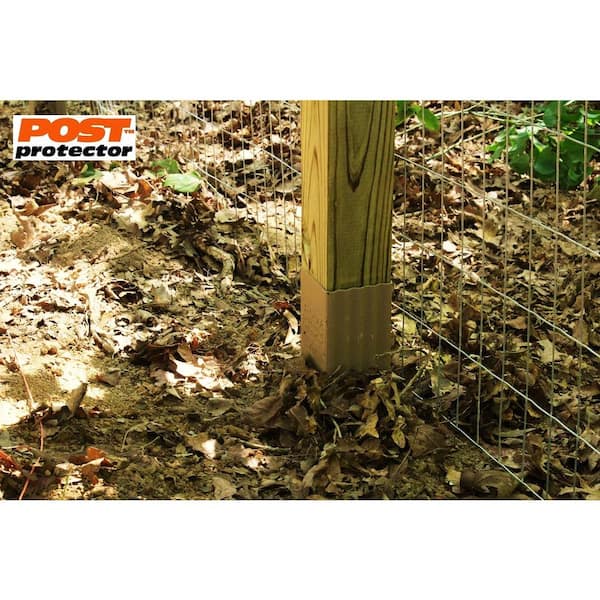 Post Protector - 4 in. x 4 in. x 30 in. In-Ground HDPE Fence Post Decay Protection
