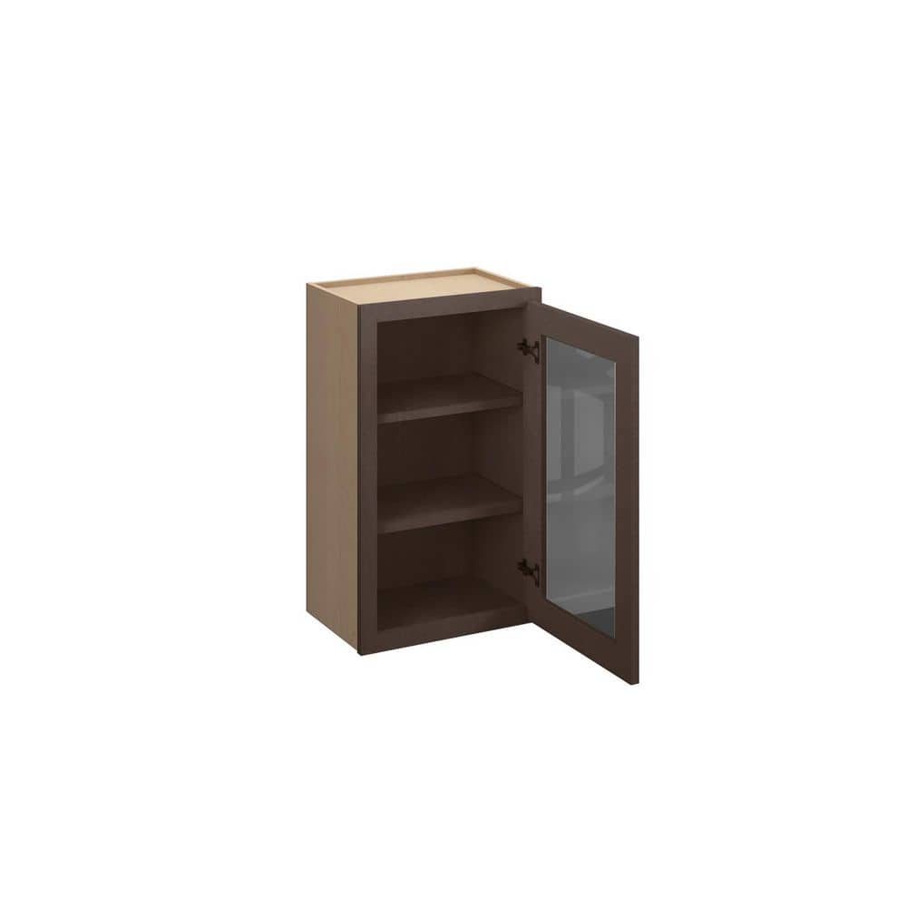 Jamestown Recessed 15 in. W x 30 in. H x 12 in. D in Espresso Plywood Assembled Glass Door with Finished Interior Wall price history on PriceWatchPro