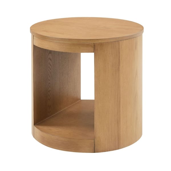 Sojourn 22 in. Oak Round Wood End Table