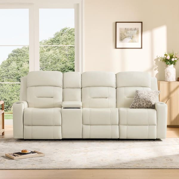 Spruce & Spring Cade 96.85 in. Rectangle Dual Motors Rolled Arm Lay ...