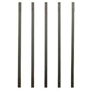32-1/4 in. x 1 in. Charcoal Aluminum Face Mount Deck Railing Baluster (5-Pack)