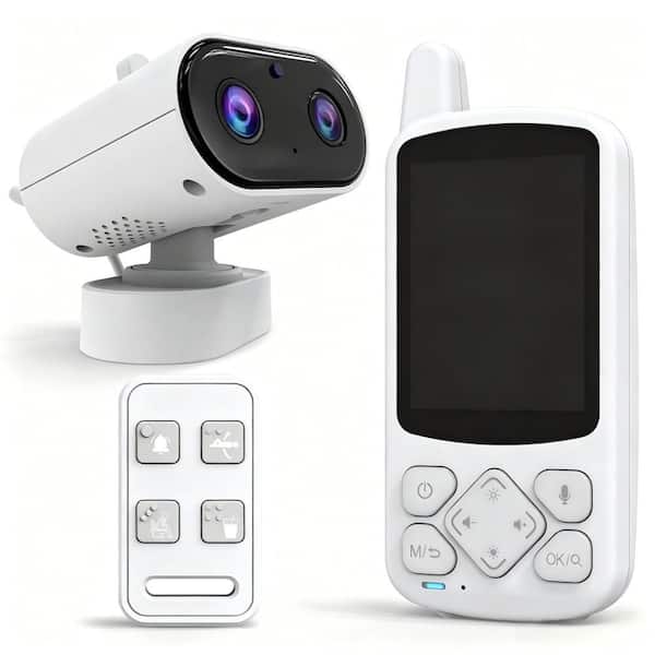 Premium Elderly Monitoring Camera System, with 2.8 in. Screen, Night Vision, Two-Way Audio and One-Click SOS Alert