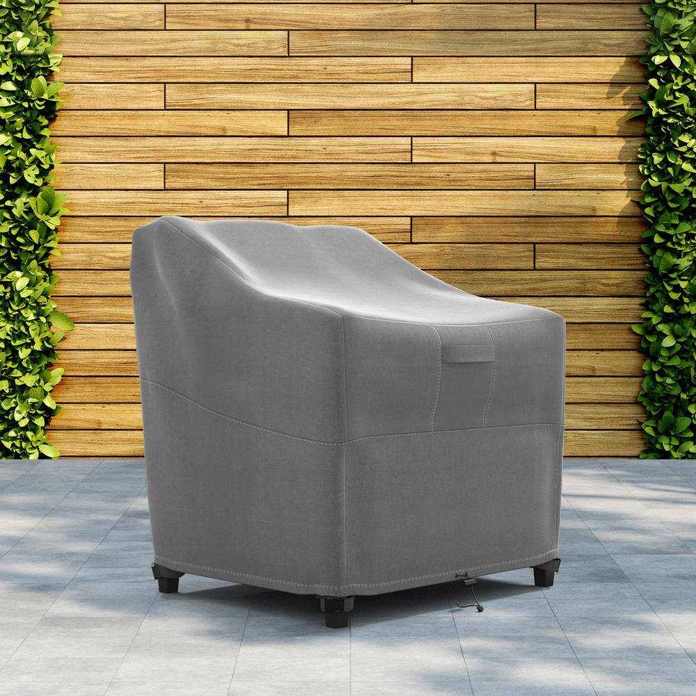 Gray Heavy Duty Weather Resistant Outdoor Patio Chair Cover