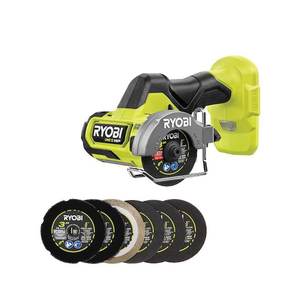 ONE+ HP 18V Brushless Cordless Compact Cut-Off Tool (Tool Only) with 3 in. Carbide Cut Off Wheel Set (6-Piece)
