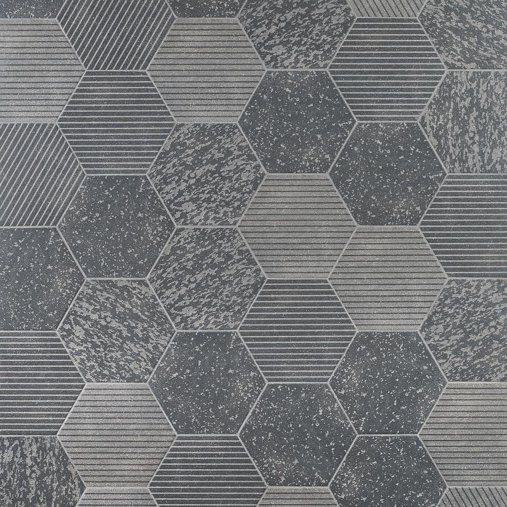 Lannister Matte Gray Hexagonal Porcelain Wall & Floor Tile
