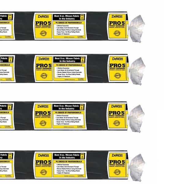 SUNBELT P6 Pro 5 Commercial Landscape 5 oz. Weed Barrier Fabric, 6 ft. x 250 ft. (4-Pack)