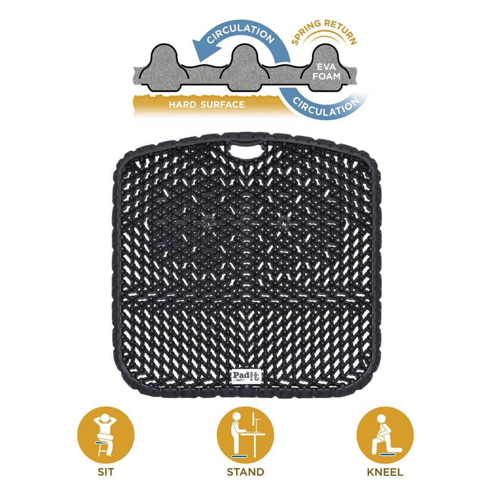 GelPro Black EVA Foam Multi-Purpose Seat Cushion