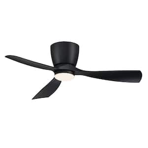 Klinch 44 in. LED Indoor/Outdoor Black Ceiling Fan with Light Kit