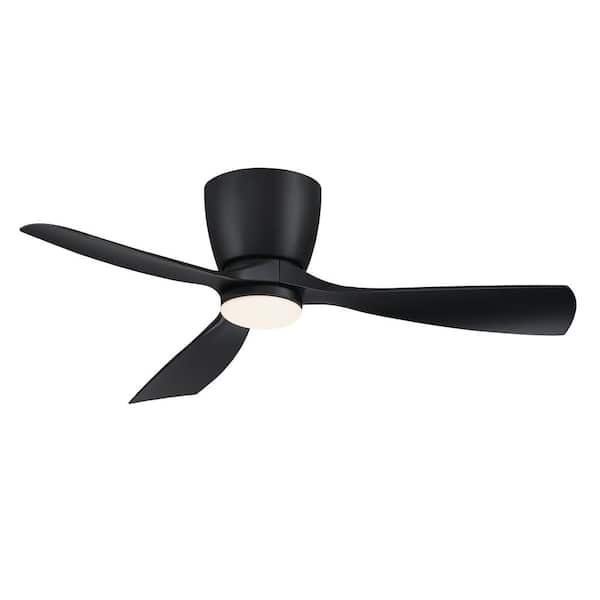 FANIMATION Klinch 44 in. LED Indoor/Outdoor Black Ceiling Fan with Light Kit