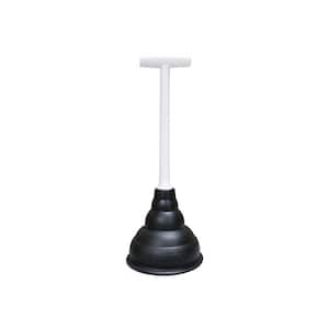 Sink Drainer with 225mm Sink Plunger for Unblocking Light Weight and Powerful Sink Drain Unblocker 100mm White/Black 4 inch Plastic Handle Diameter 9 inch