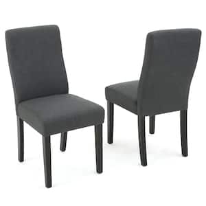 Corbin Dark Grey Fabric Upholstered Dining Chair (Set of 2)