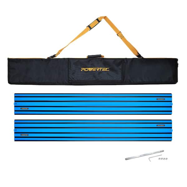 110 in. Track Saw Guide Rail with Protective Bag for DeWalt Track Saws, Incl. 2x55 in. Guide Rails and 1 Connector