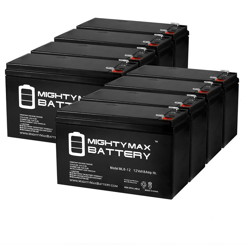 12-Volt 8Ah SLA Battery Replaces Ritar RT1270E, RT1270H, RT1275 - 8 Pack price history on PriceWatchPro