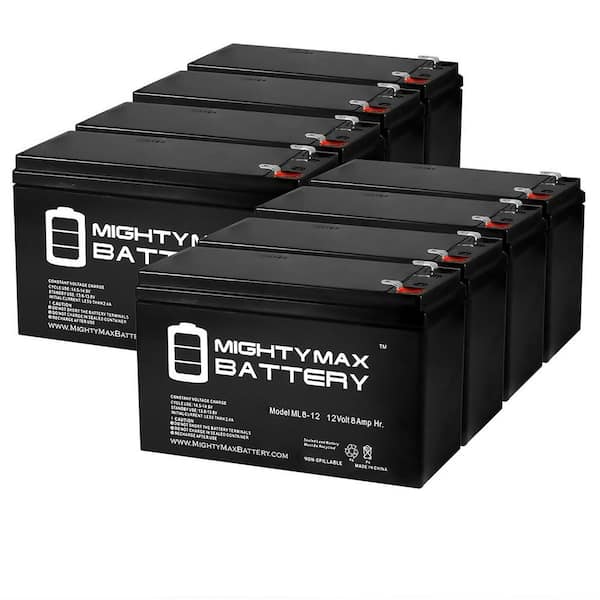 MIGHTY MAX BATTERY 12V 8Ah SLA Replacement Battery for CyberPower CP1000AVRLCD - 8 Pack