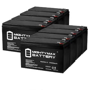 12-Volt 8 Ah SLA (Sealed Lead Acid) AGM Type Replacement Battery for Alarm/Security Systems (8-Pack)