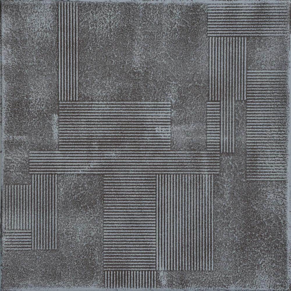 Vectors Moss Gray 1.6 ft. x 1.6 ft. Decorative Foam Glue Up Ceiling Tile (2