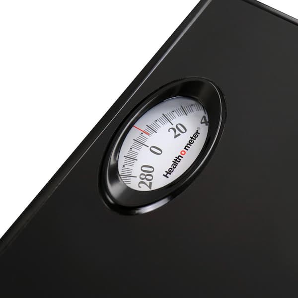 Health o meter 400 lbs. Digital Clear Glass with Chrome and Black Accents  Bathroom Scale with Body Fat Indicator at