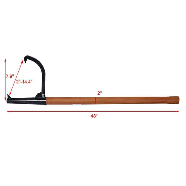 Log Peavy Cant Hook 48 in. Peavey Point Logging Tool Log Roller Tool 15 in. Opening