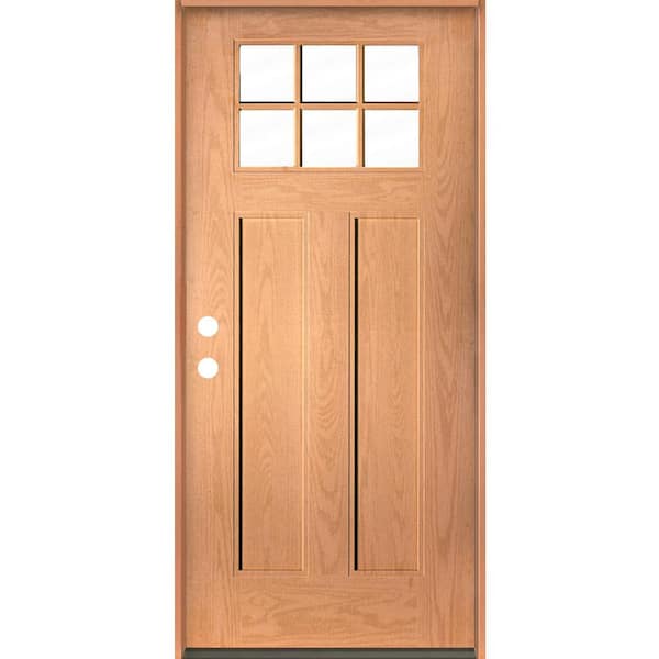 Krosswood Doors PINNACLE Craftsman 36 in. x 80 in. 6-Lite Right-Hand ...