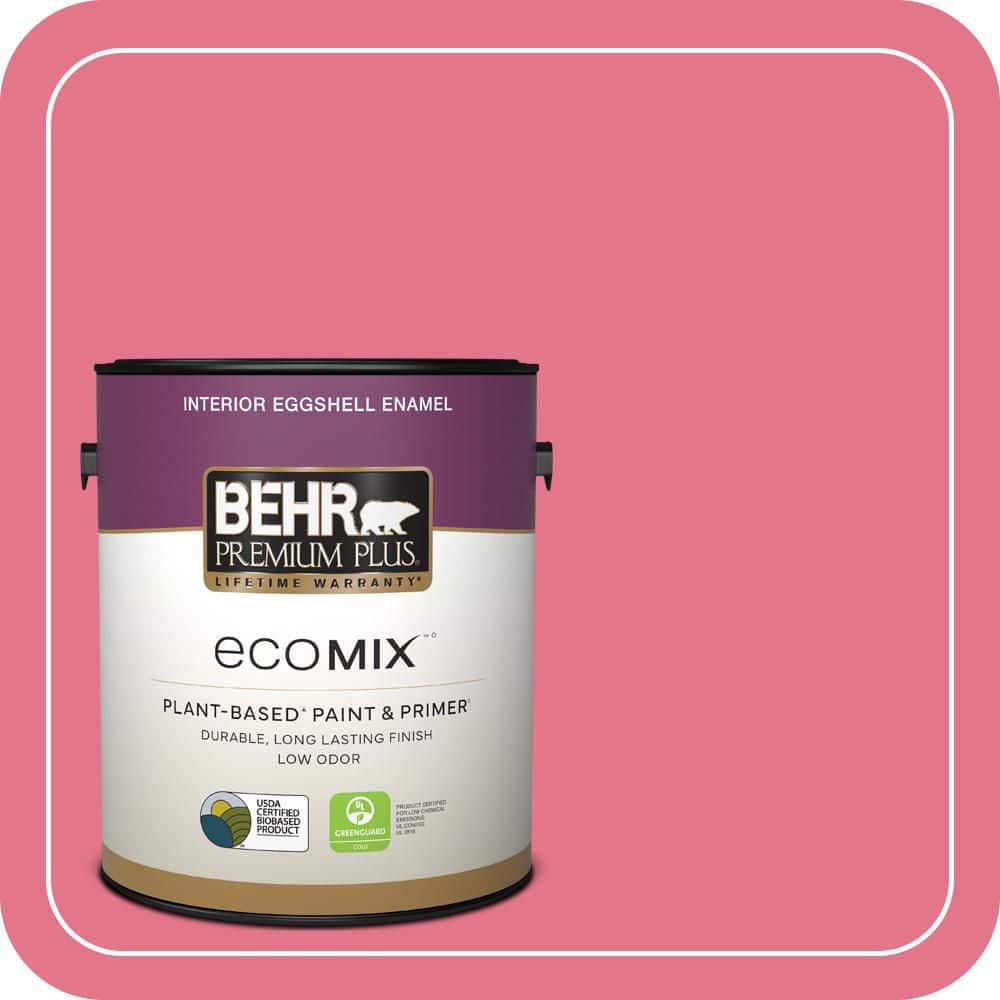 1 gal. #120B-6 Watermelon Pink Eggshell Enamel EcoMix Plant-Based Interior Paint & Primer price history on PriceWatchPro