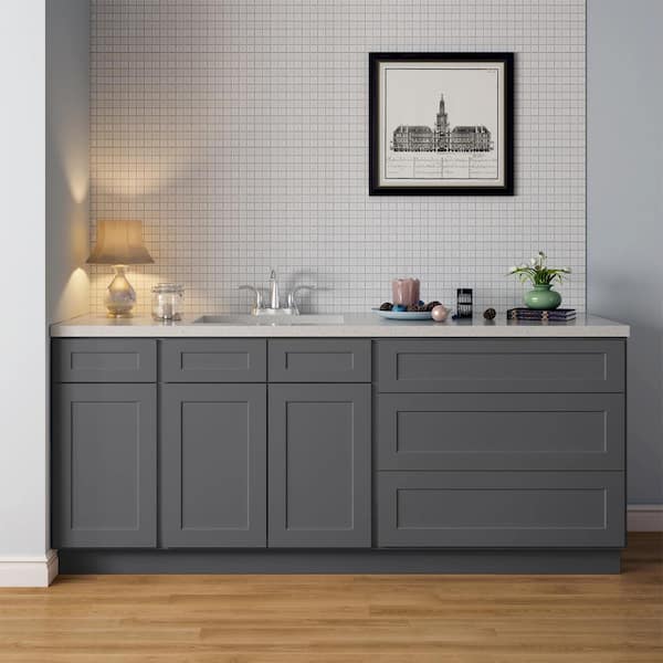 Heather Grey Shaker - Ready to Assemble Bathroom Vanities & Cabinets