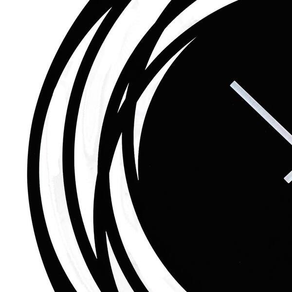 Ribbon 12 in. Black Wall Clock