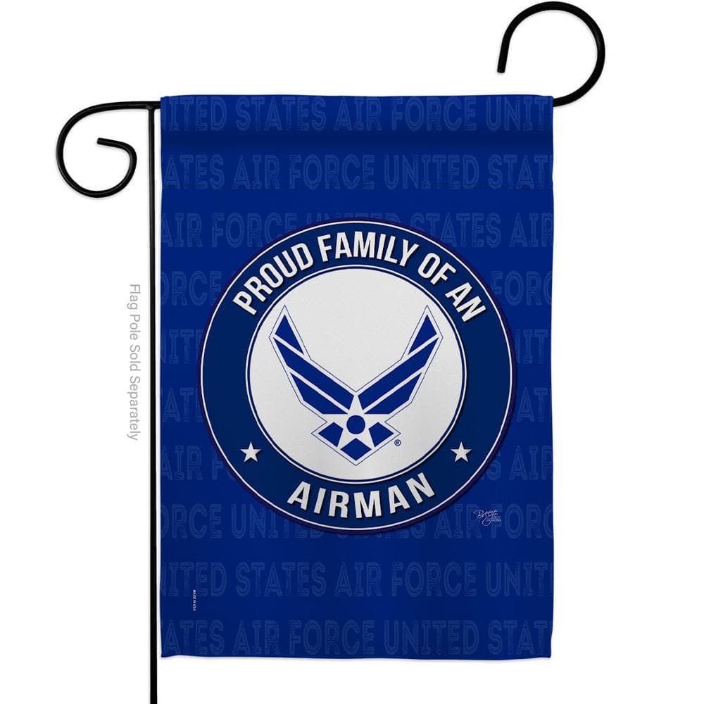 13 in. x 18.5 in. Proud Family Airman Garden Flag Double-Sided Armed Forces Decorative Vertical Flags -  Breeze Decor, HDG108532-BO