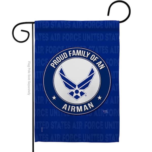 Breeze Decor 13 in. x 18.5 in. Proud Family Airman Garden Flag Double-Sided Armed Forces Decorative Vertical Flags
