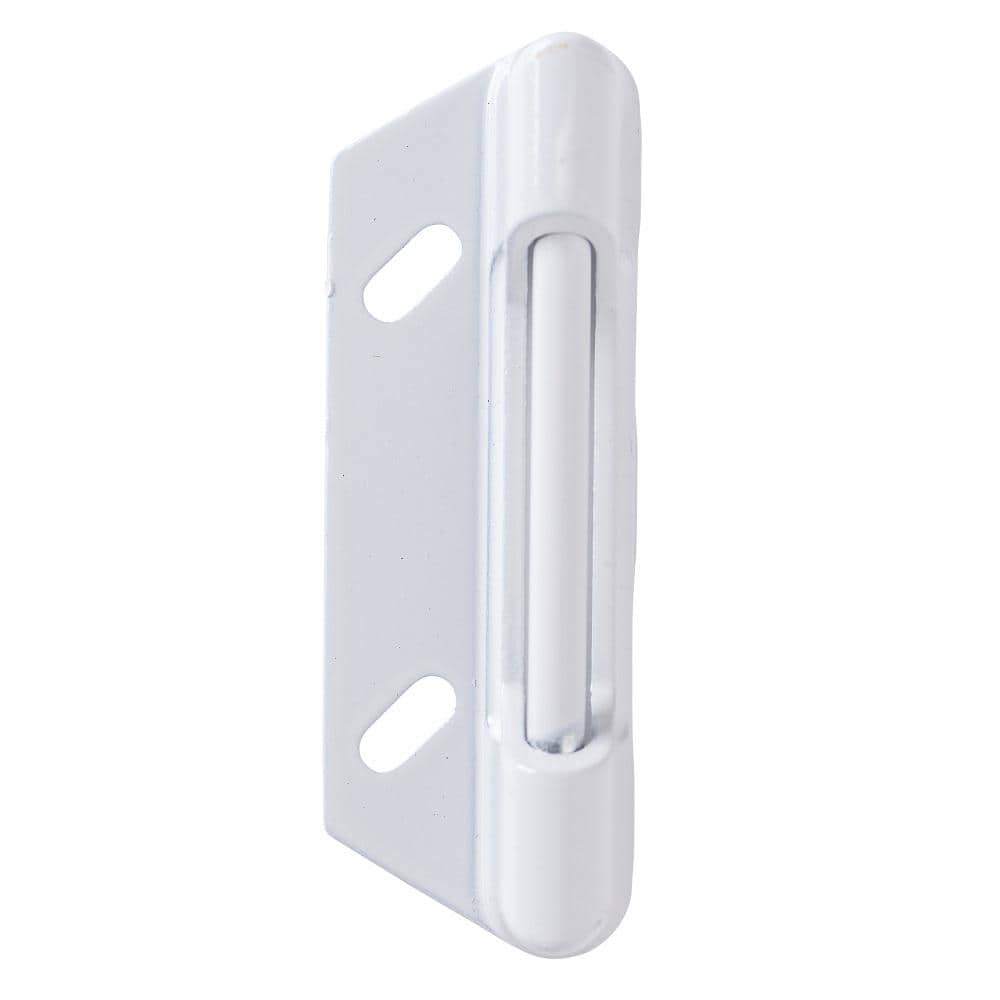 White Gloss Painted Replacement Strike Plate with Screws