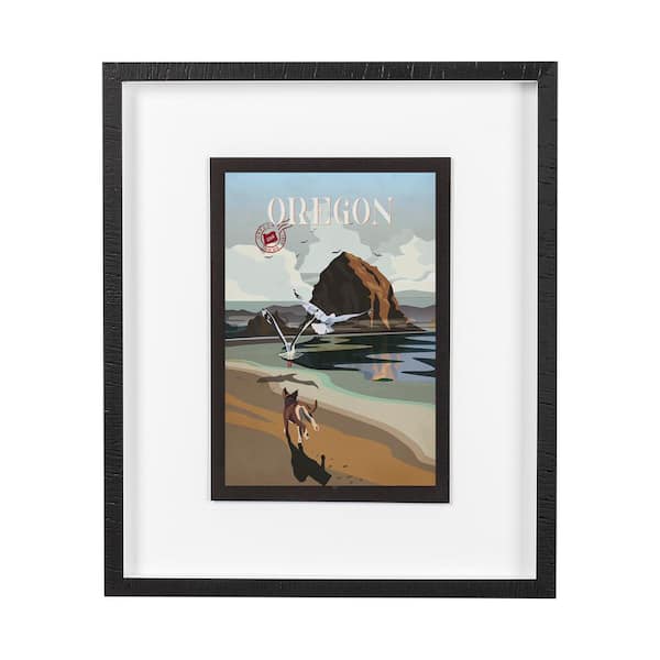 Oregon Go Series Black Framed Wall Art 25.5 in. x 21.5 in.