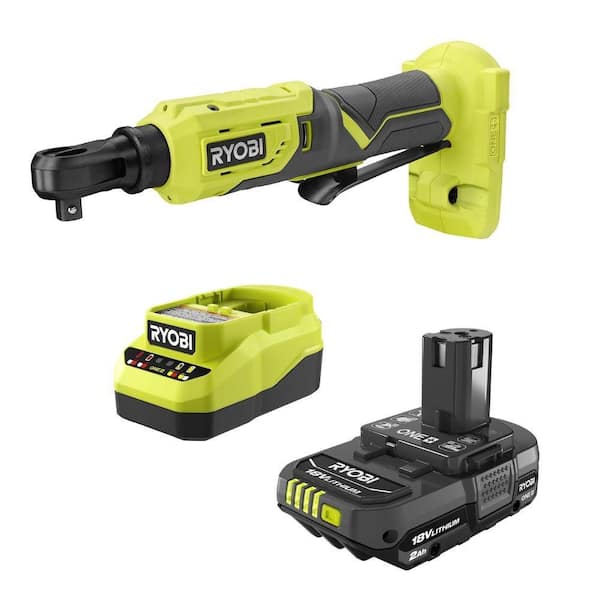 ONE+ 18V Cordless 3/8 in. 4-Position Ratchet with 2.0 Ah Battery and Charger
