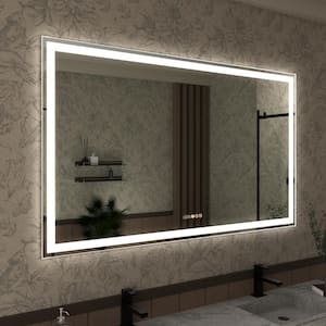 Swarm 60 in. W x 36 in. H Rectangular Frameless Radar LED Wall Bathroom Vanity Mirror