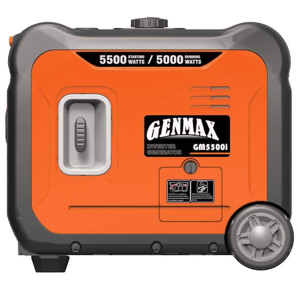 GENMAX 5500-Watt Electric Start Gasoline Powered Inverter Generator with Quiet 312 Engine ‎GM5500i The Home