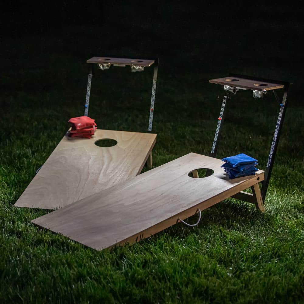 Regulation Size Cornhole Set with LED Lights and Caddy