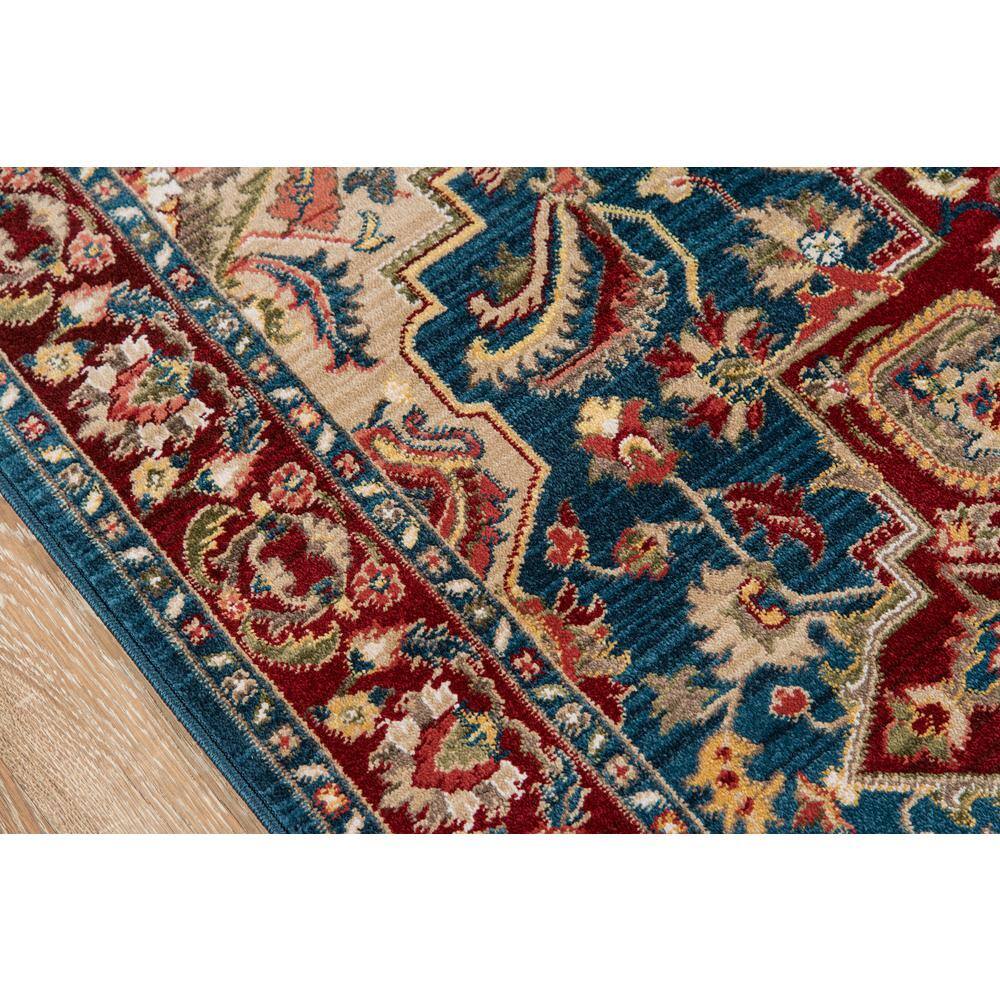 Lenox Blue Flat Woven Wool and Synthetic Area Rug