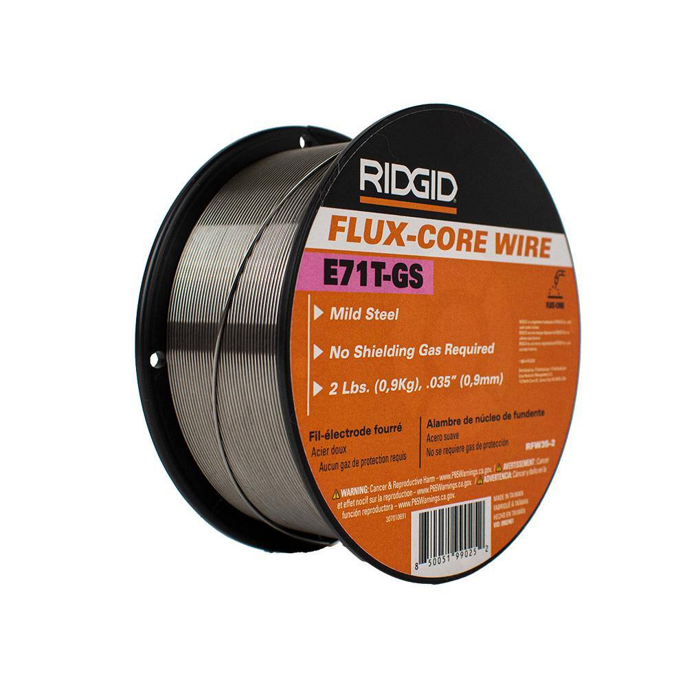 thumbnail image 2 of ER71T-GS Flux-Core Gasless MIG Welding Wire 0.035 - 2 Lb Spool (2 Pack) 2 of 14