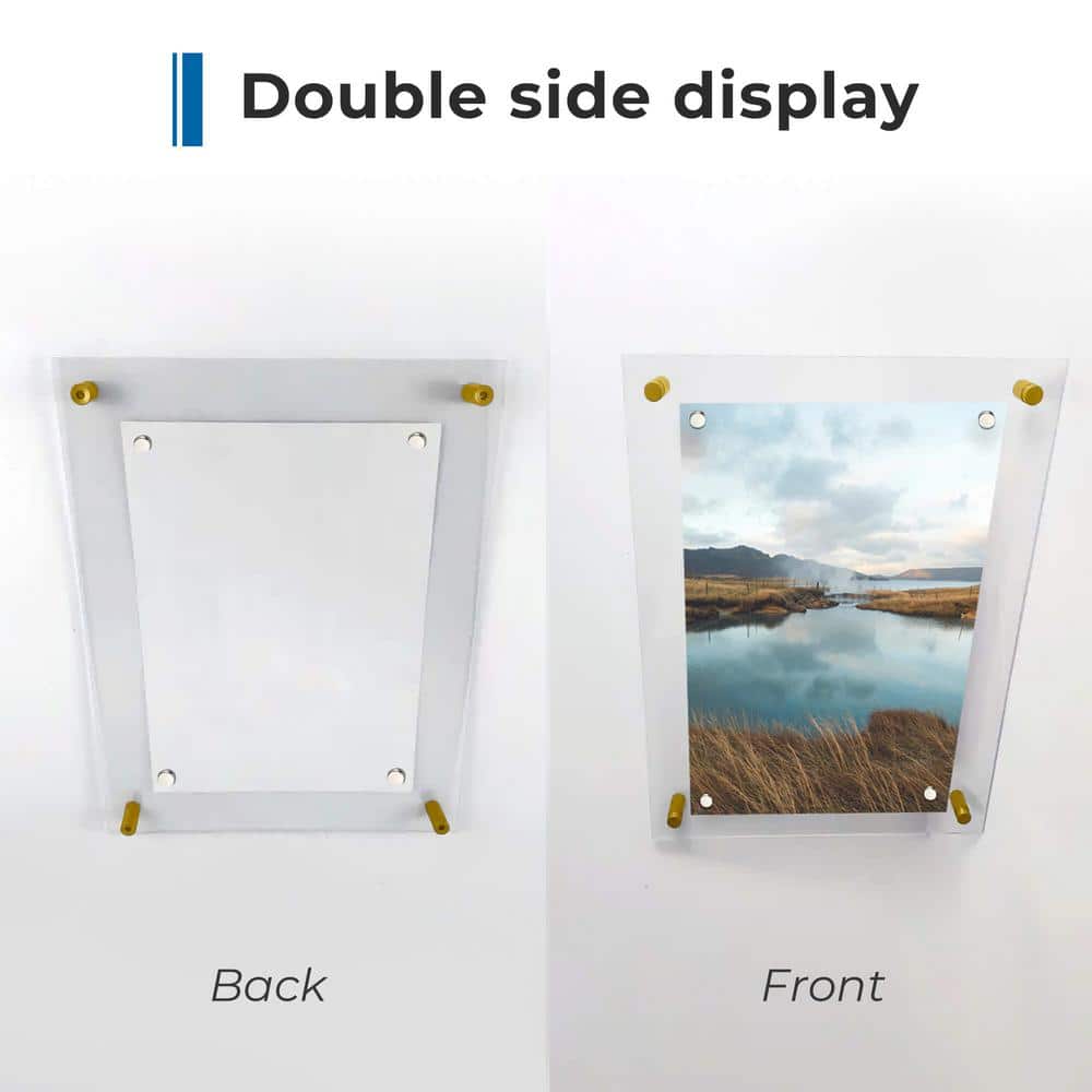 Gold Acrylic Floating Wall Frame for 16x20 Photos