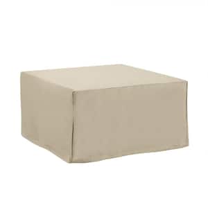 Tan Square Outdoor Table and Ottoman Furniture Cover