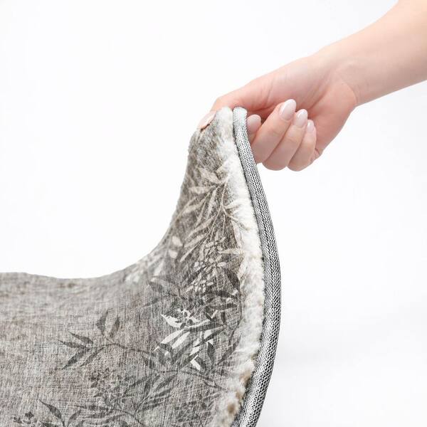 Dream Shag Premium Machine Washable Abstract ADS673 Pewter 9 ft. x 12 ft. Area Rug
