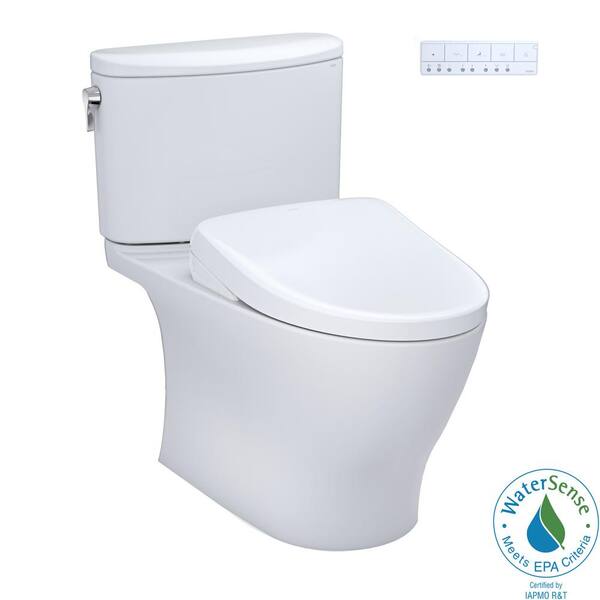 TOTO Nexus WASHLET 2-Piece 1.28 GPF Single Flush Elongated Comfort Height Toilet and S7A Bidet Seat in Cotton White