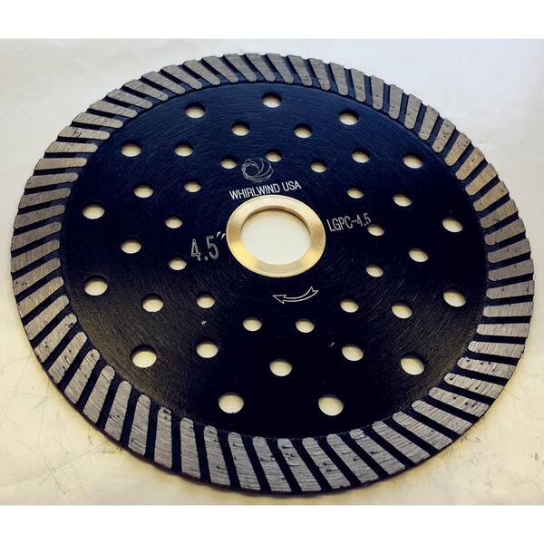 Whirlwind USA 4 1/2 in. Continuous Rim Diamond Saw Blade for Wet Tile Cutting Whirlwind USA 4 1/2 in. Continuous Rim Diamond Saw Blade for Wet Tile Cutting
