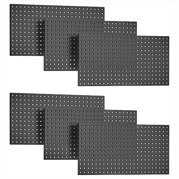 Pegboard Smith Metal Pegboard Panels 12 x 24, 3 Pack Black Wall Mounted Tool Organizer Boards