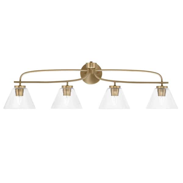 Unbranded Olympia 38.5 in. 4-Light New Age Brass Vanity Light