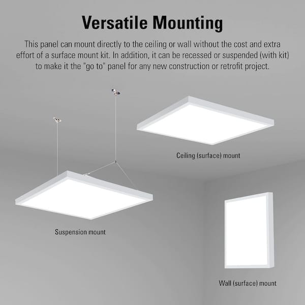 Metalux 4 ft. x 6 in. Integrated LED Panel Light, Selectable 3000