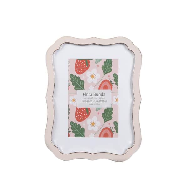 Flora Bunda Frame 4x6 Pink Alloy Picture Frame