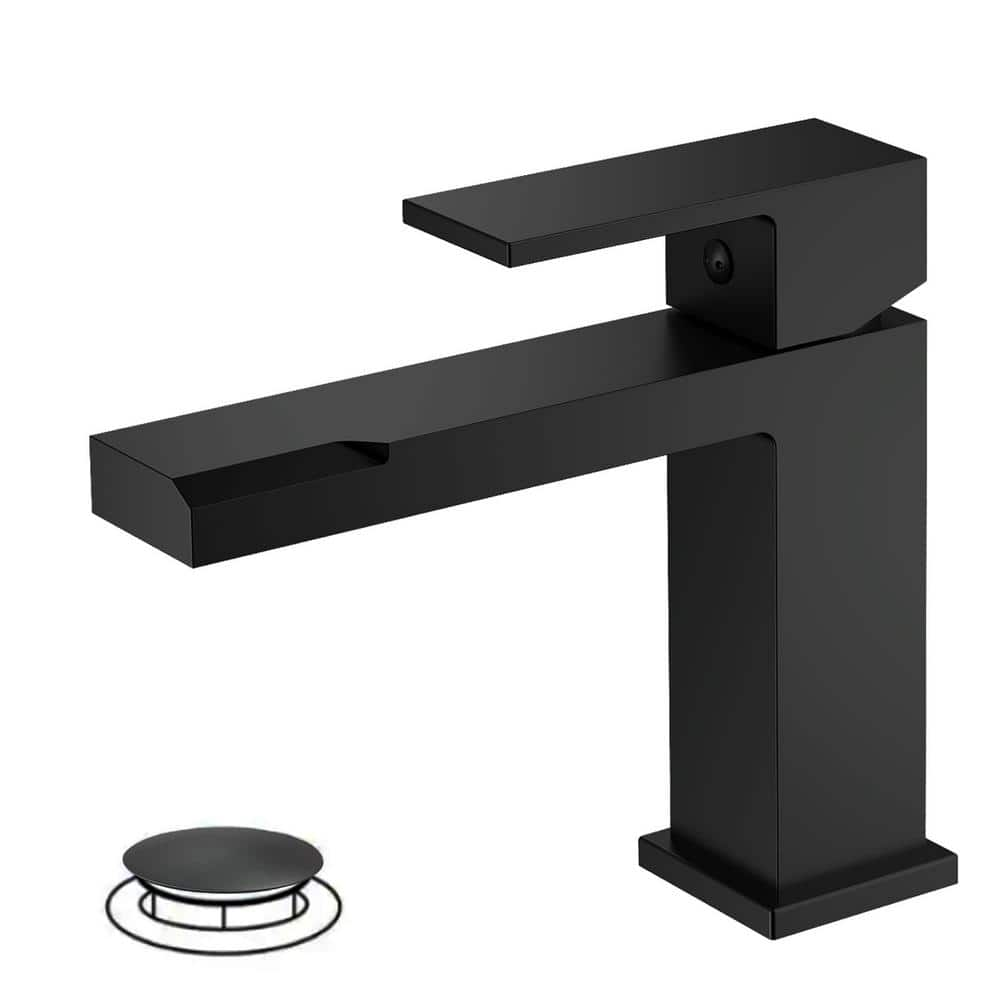 BWE Single Handle Single Hole Modern Bathroom Faucet For Sink Drip Free   Matte Black Bwe Single Hole Bathroom Faucets A 99002 B 64 1000 